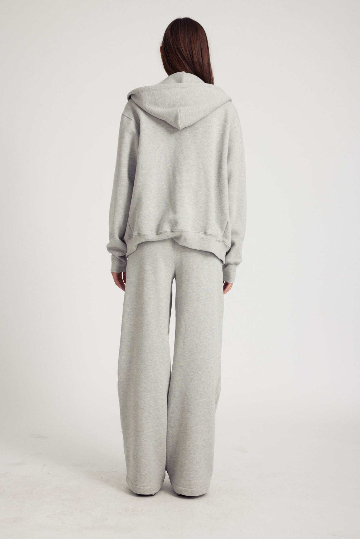 HEATHER GREY ZIP UP HOODIE - 6