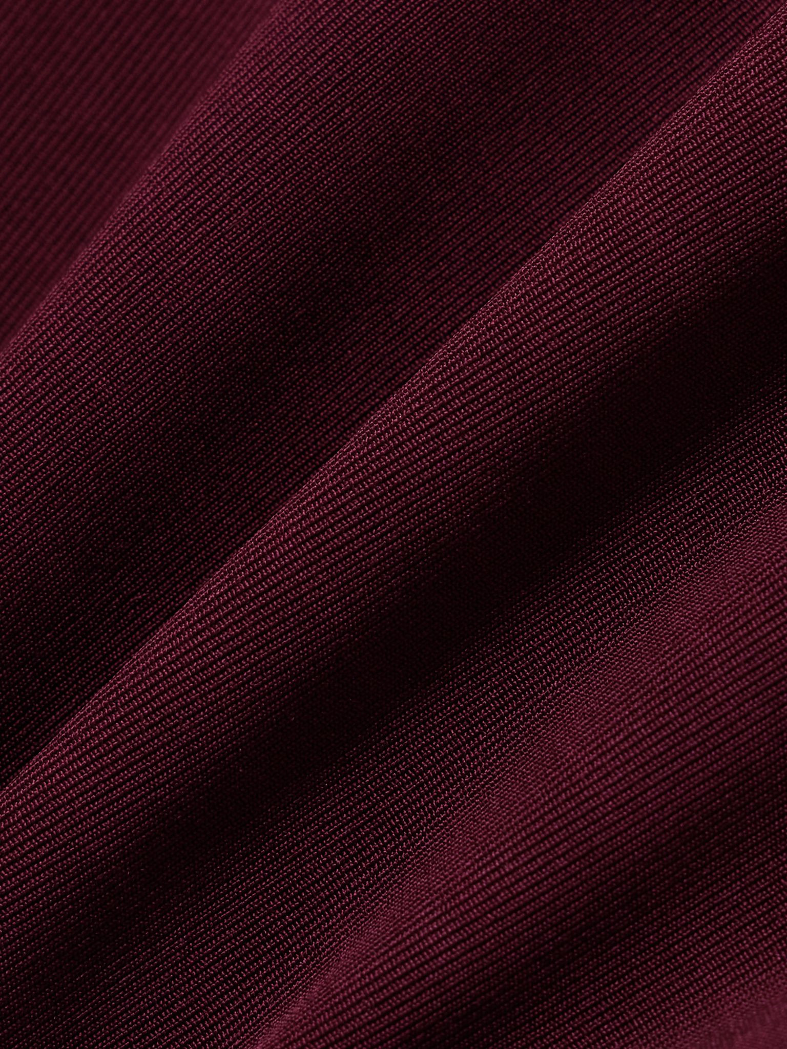 Illi strapless stretch-knit top Burgundy - 4