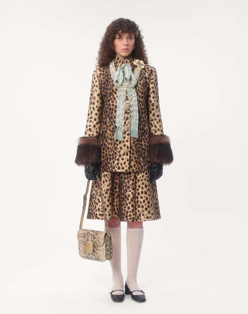 Valentino JAGUAR SPOTS PRINTED WOOL CLOTH CABAN outlook