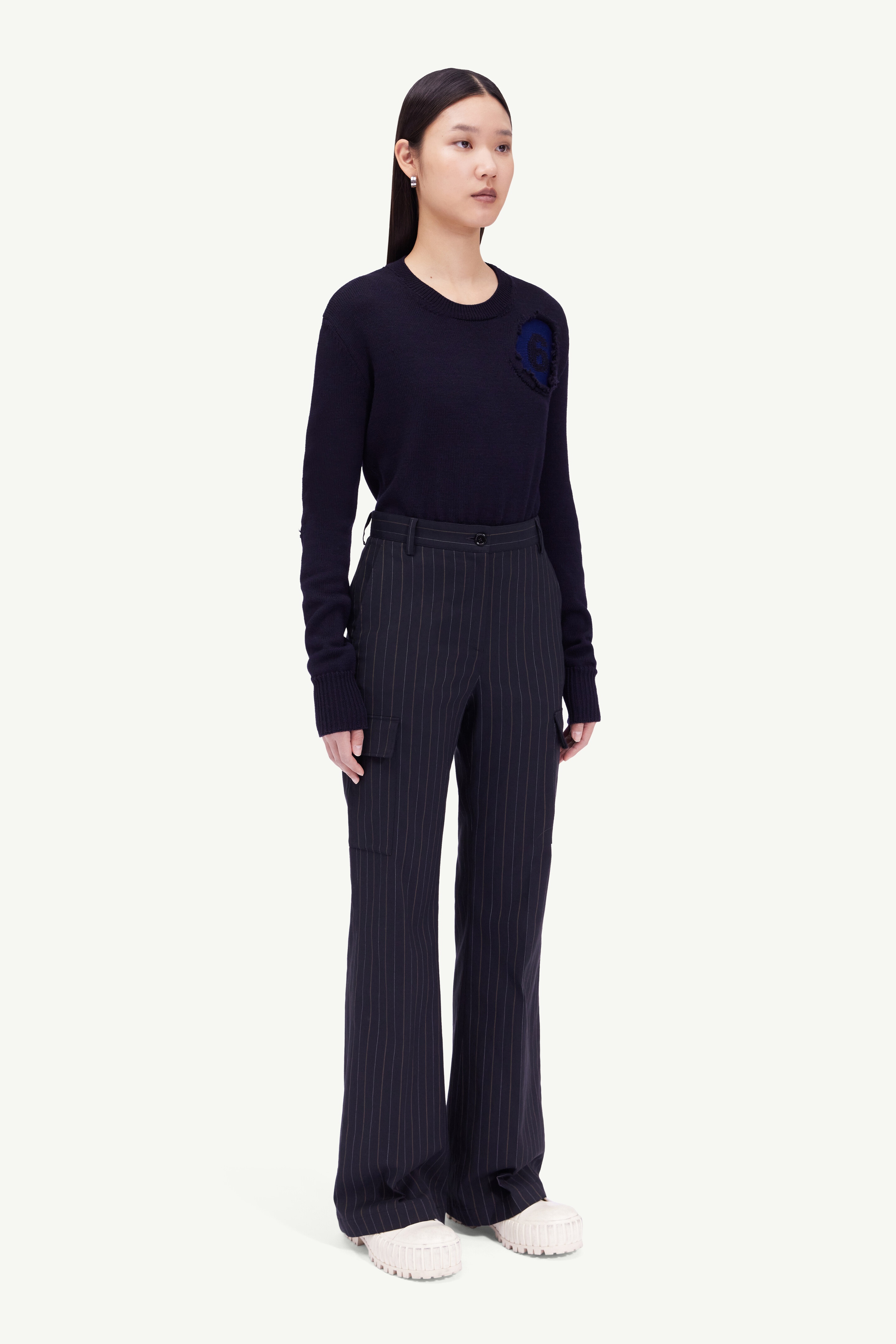 Stripe cargo trousers - 3