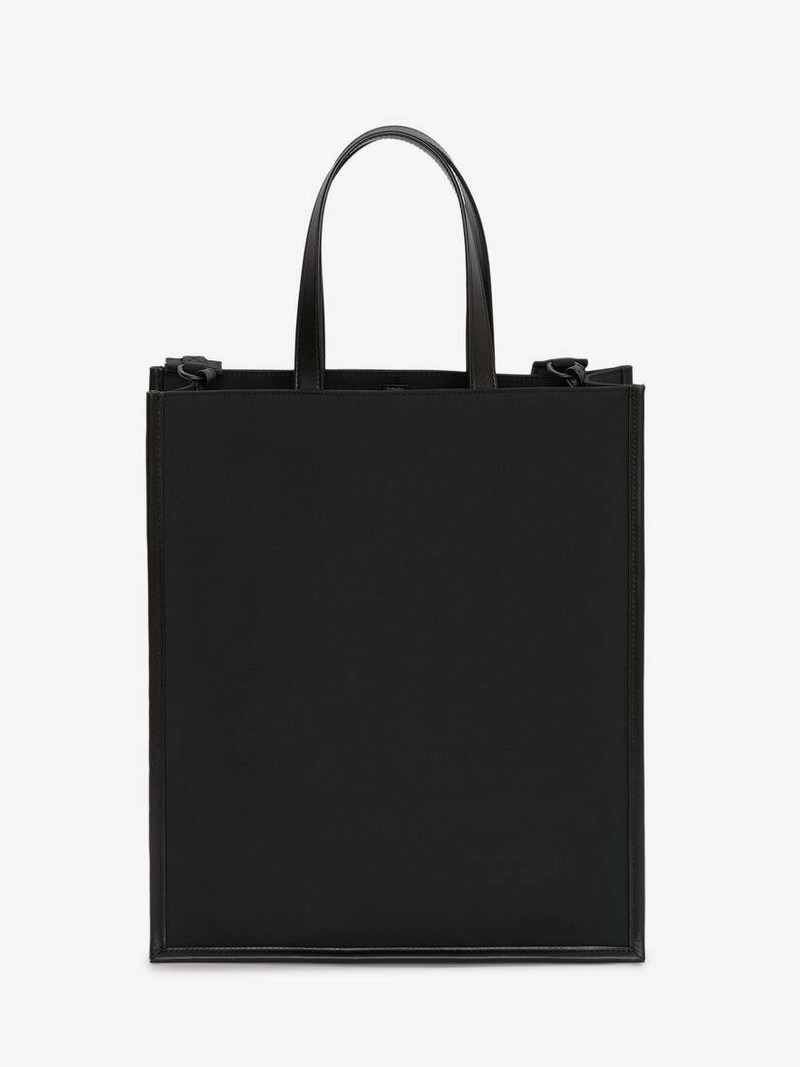 Mcqueen Graffiti Edge Tote in Black/off White 3