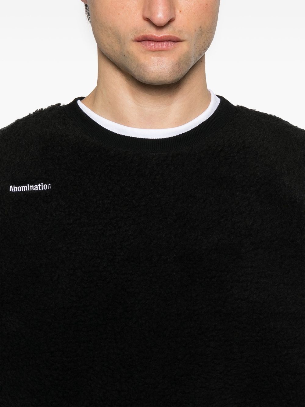 logo-patch fleece sweatshirt - 5