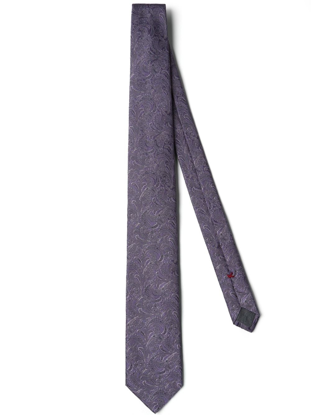 paisley-print silk tie - 1