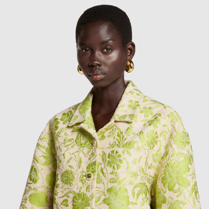 Flora cotton bouclé jacquard jacket 5