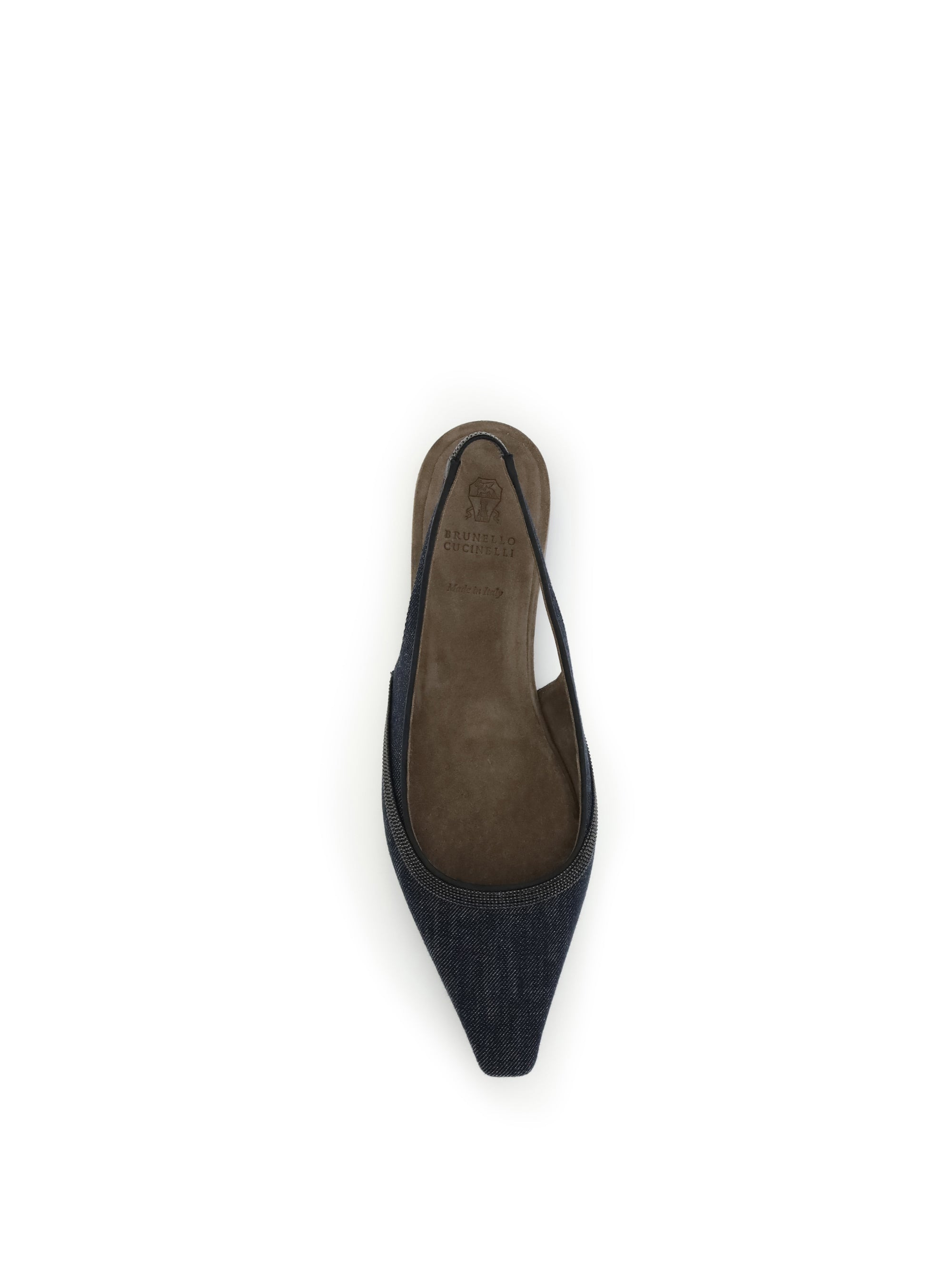 Brunello Cucinelli Women Denim Slingback Ballerinas - 4