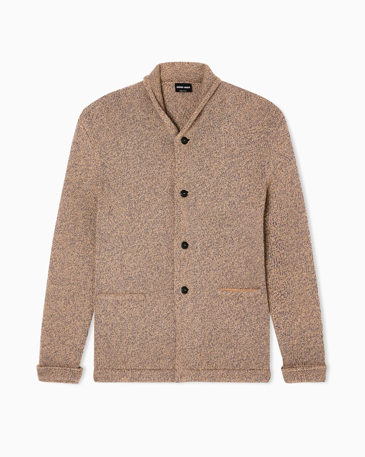 CARDIGAN JACKET IN KNIT CASHMERE AND COTTON - 1