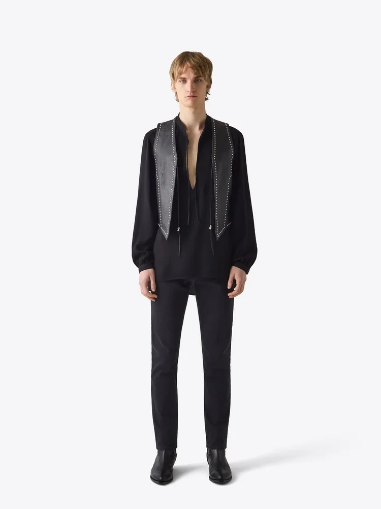 LEATHER VEST 67 BLACK - 1