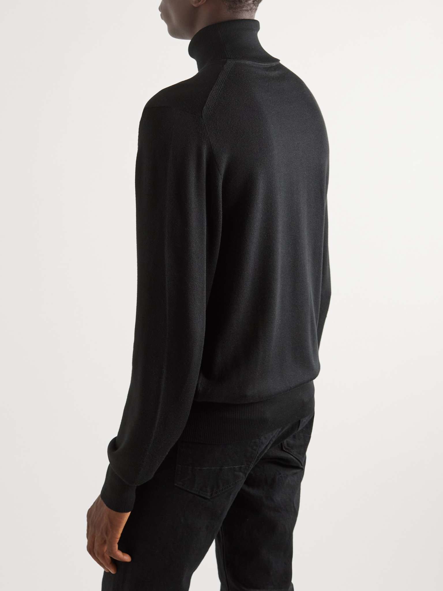Mulberry Silk Rollneck Sweater - 5