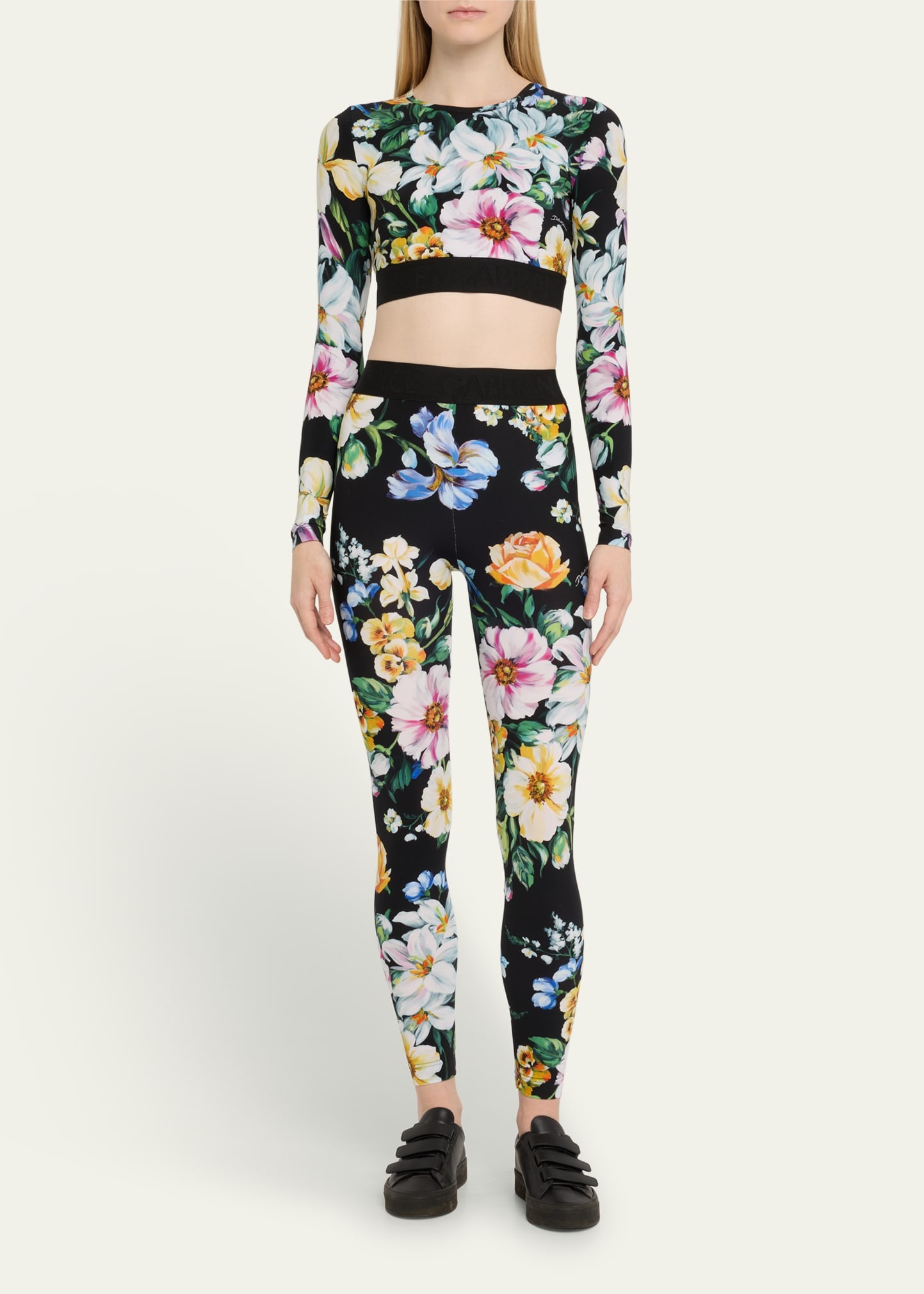 Mix Fiori Cropped Leggings - 2