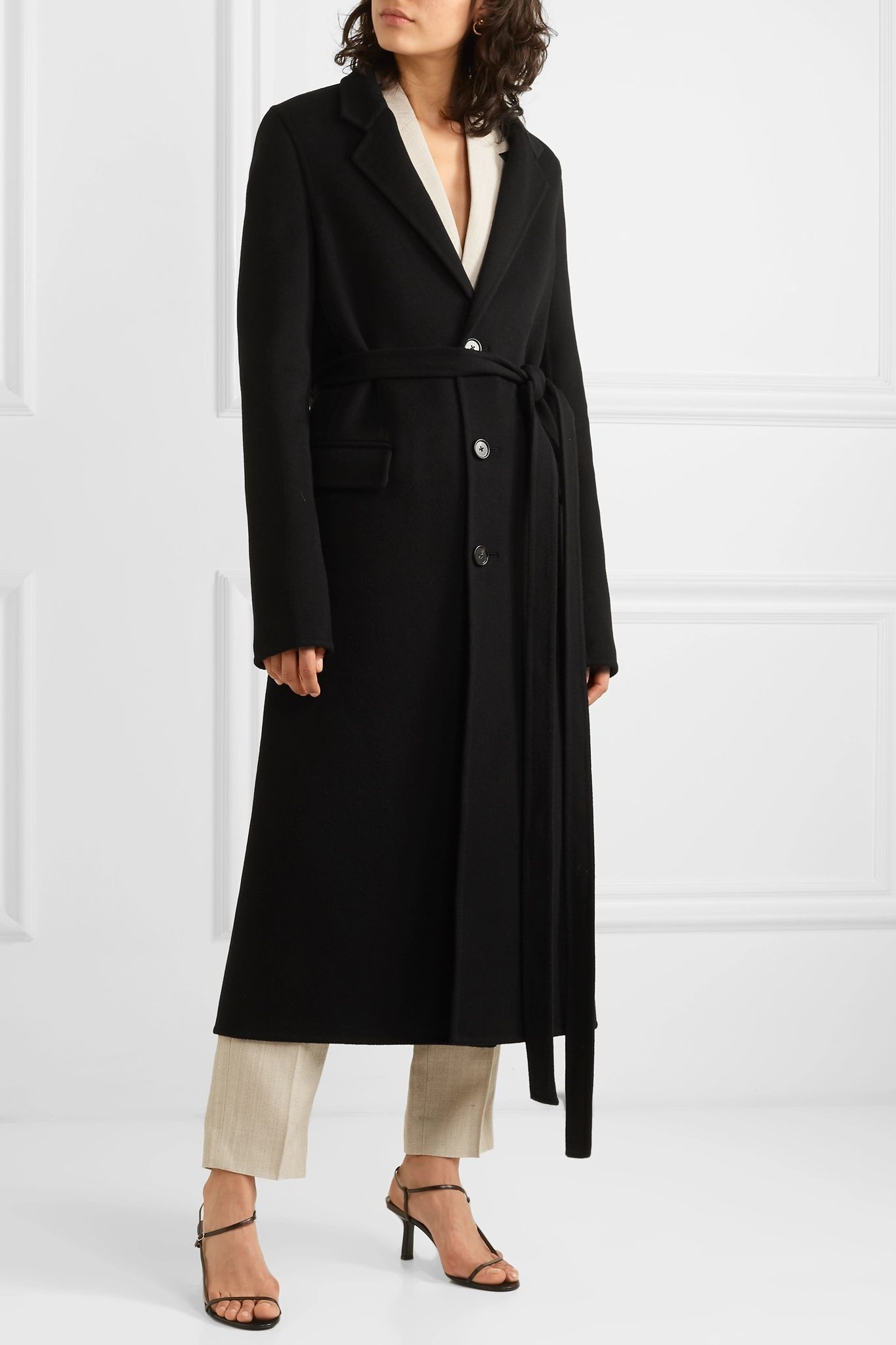 Belted wool coat  - 3