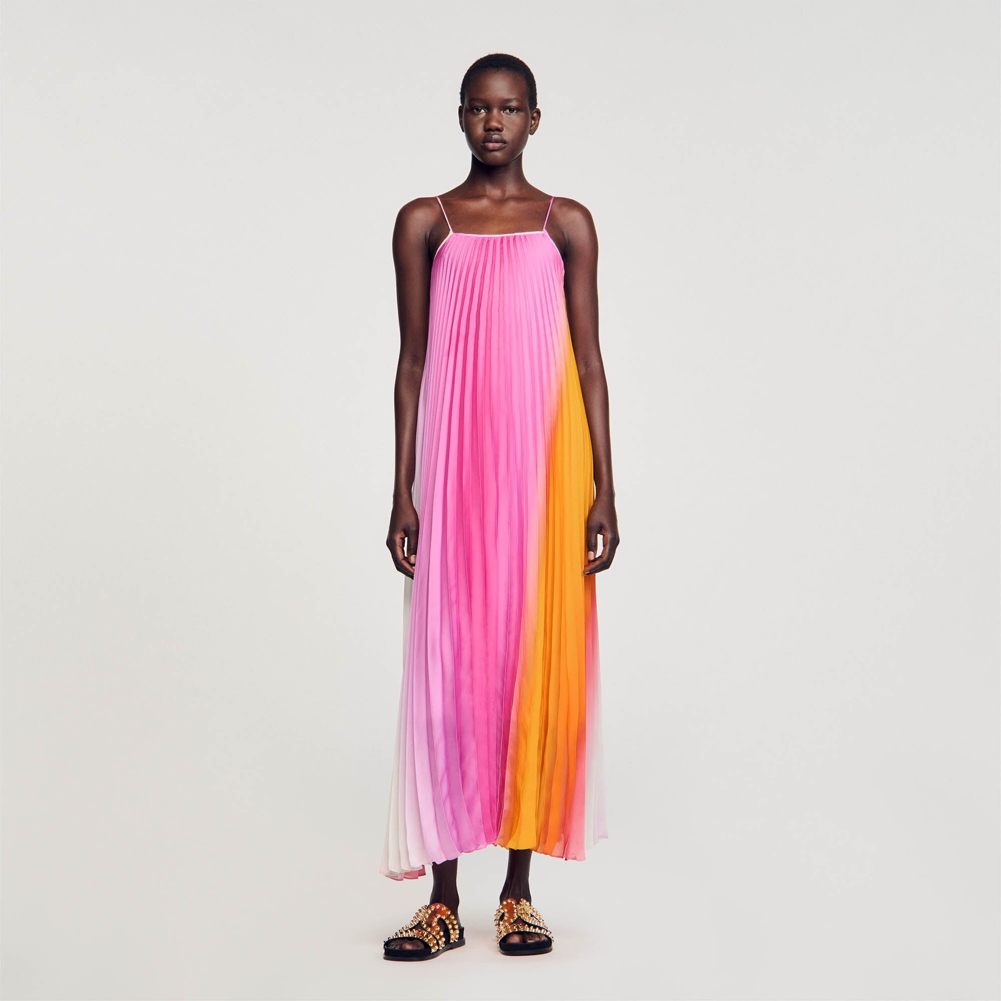 SUNRAY-PLEATED MAXI DRESS - 3