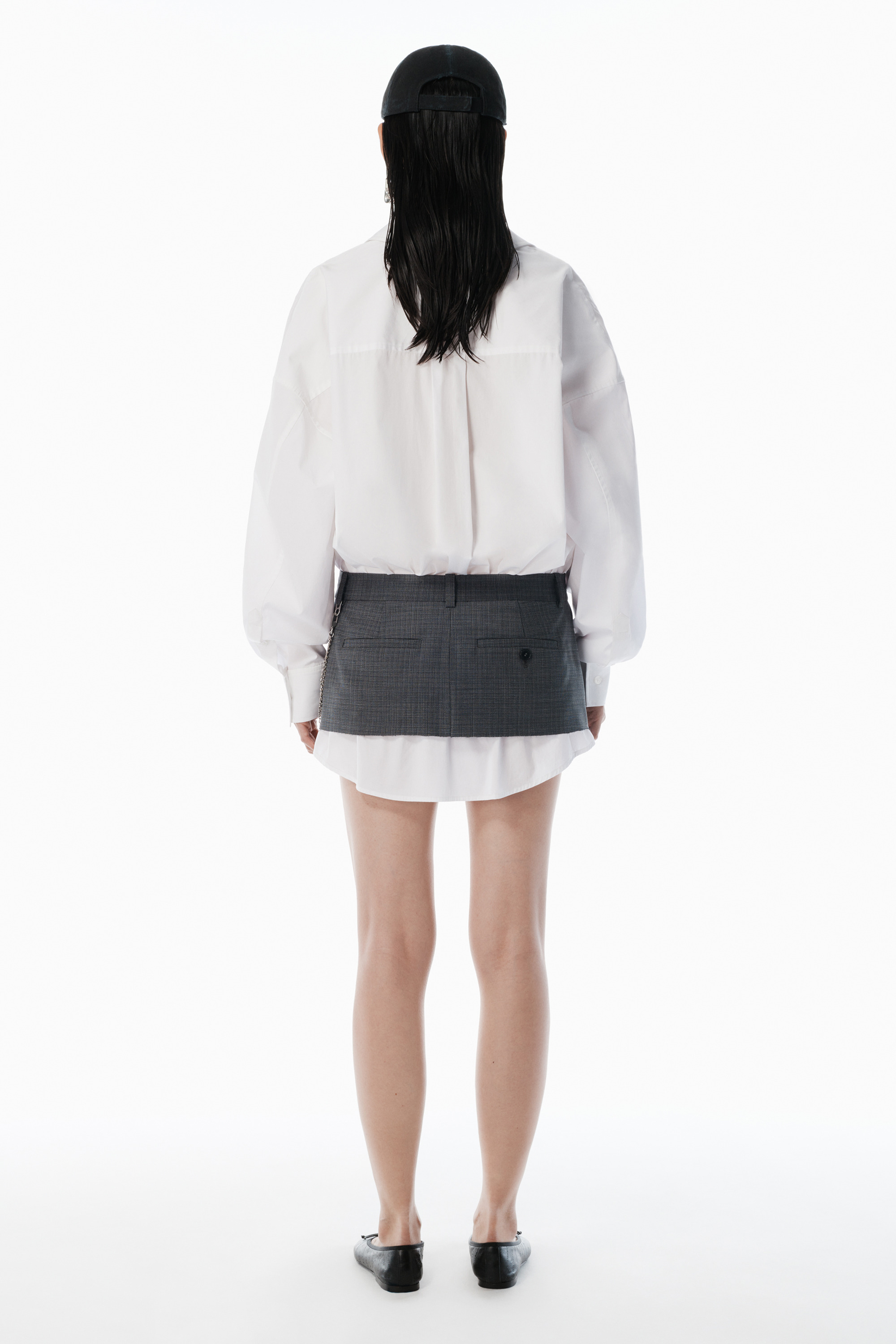 Grey & White Pre-Styled Shirtdress - 4