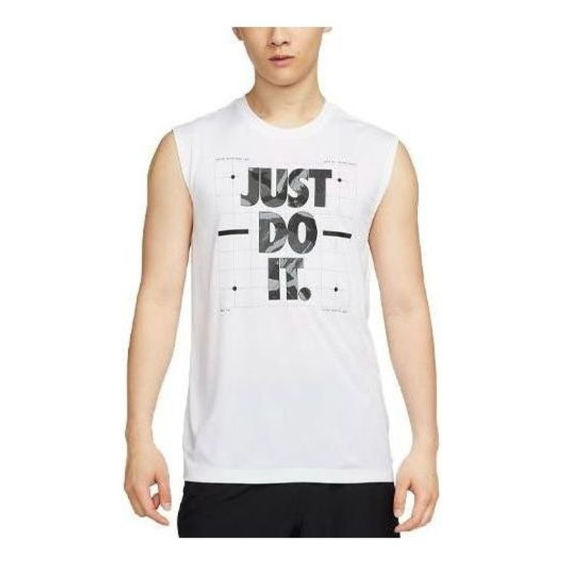 Nike Dri-FIT Camo Sleeveless T-Shirt 'White' FJ2449-100 - 1