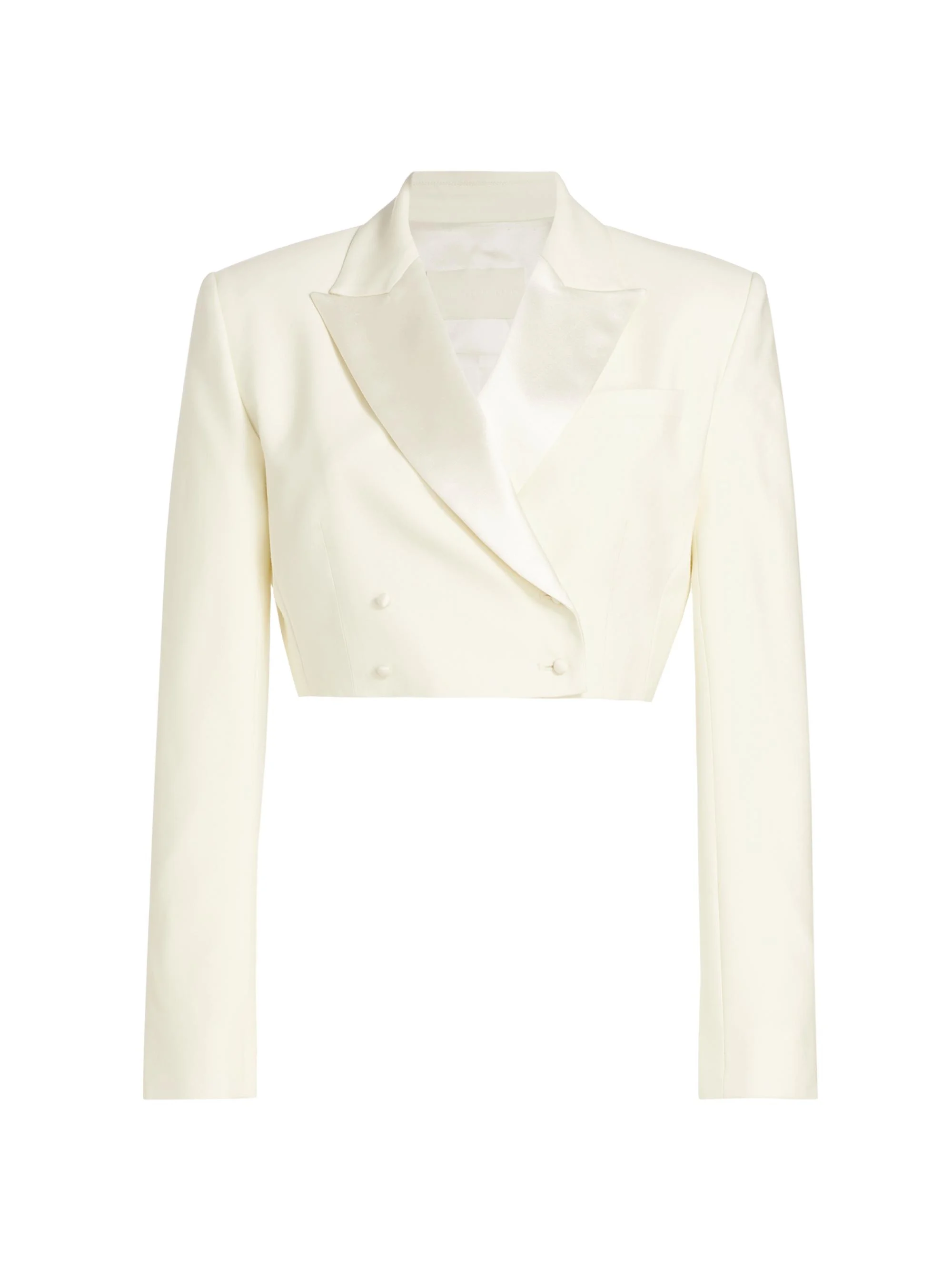 Women's Ford Crop Tuxedo Jacket - Pearl - 1