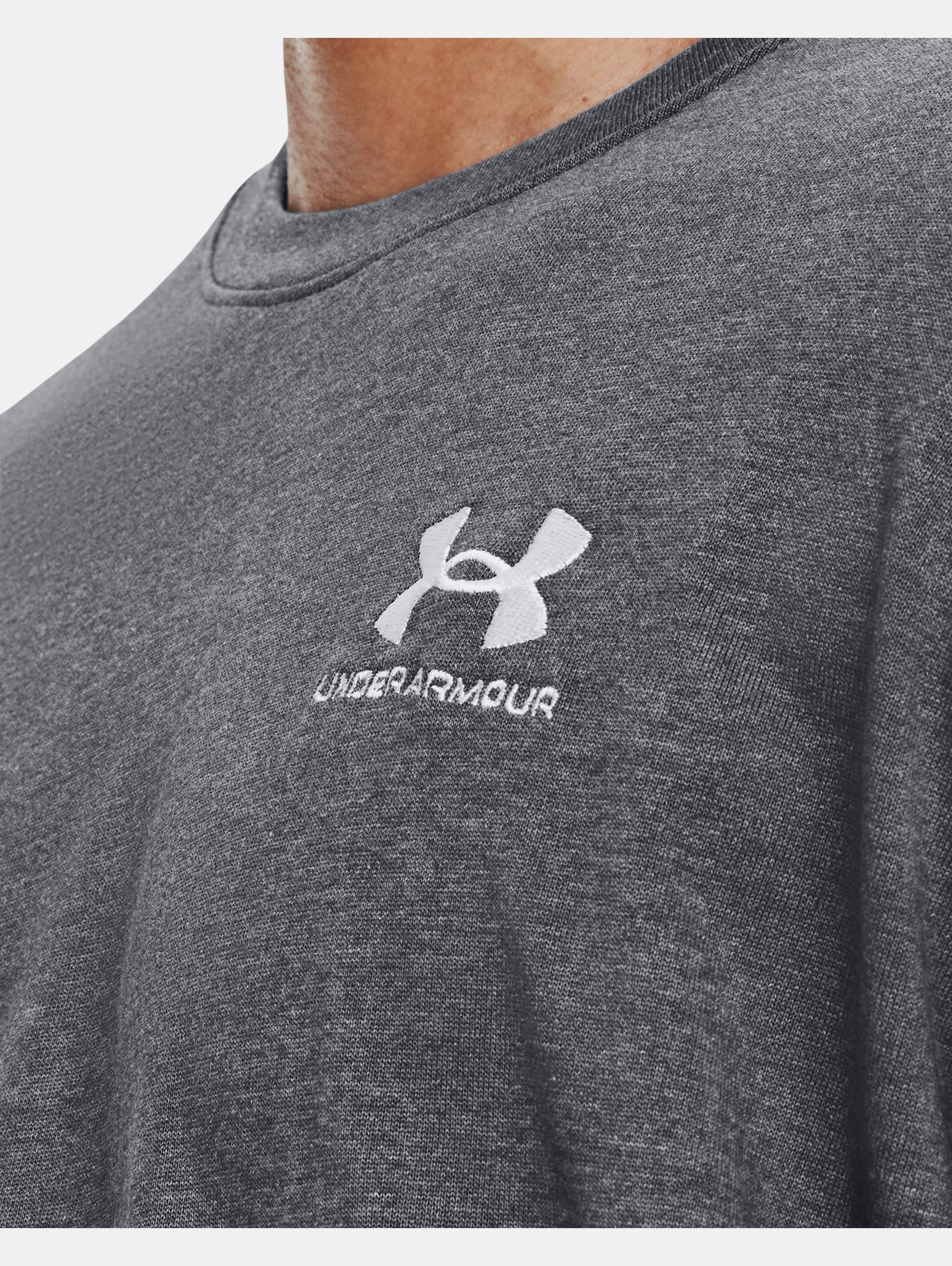Men's UA Logo Embroidered Heavyweight Short Sleeve - 6