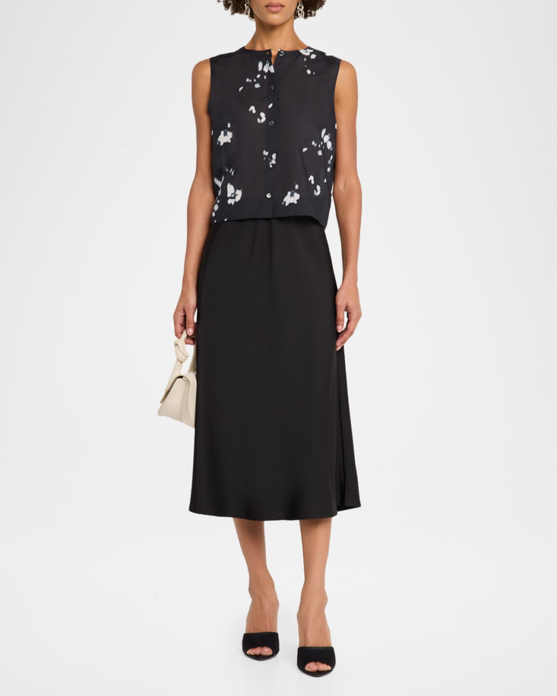 Theory Sleeveless Button-Front Top outlook