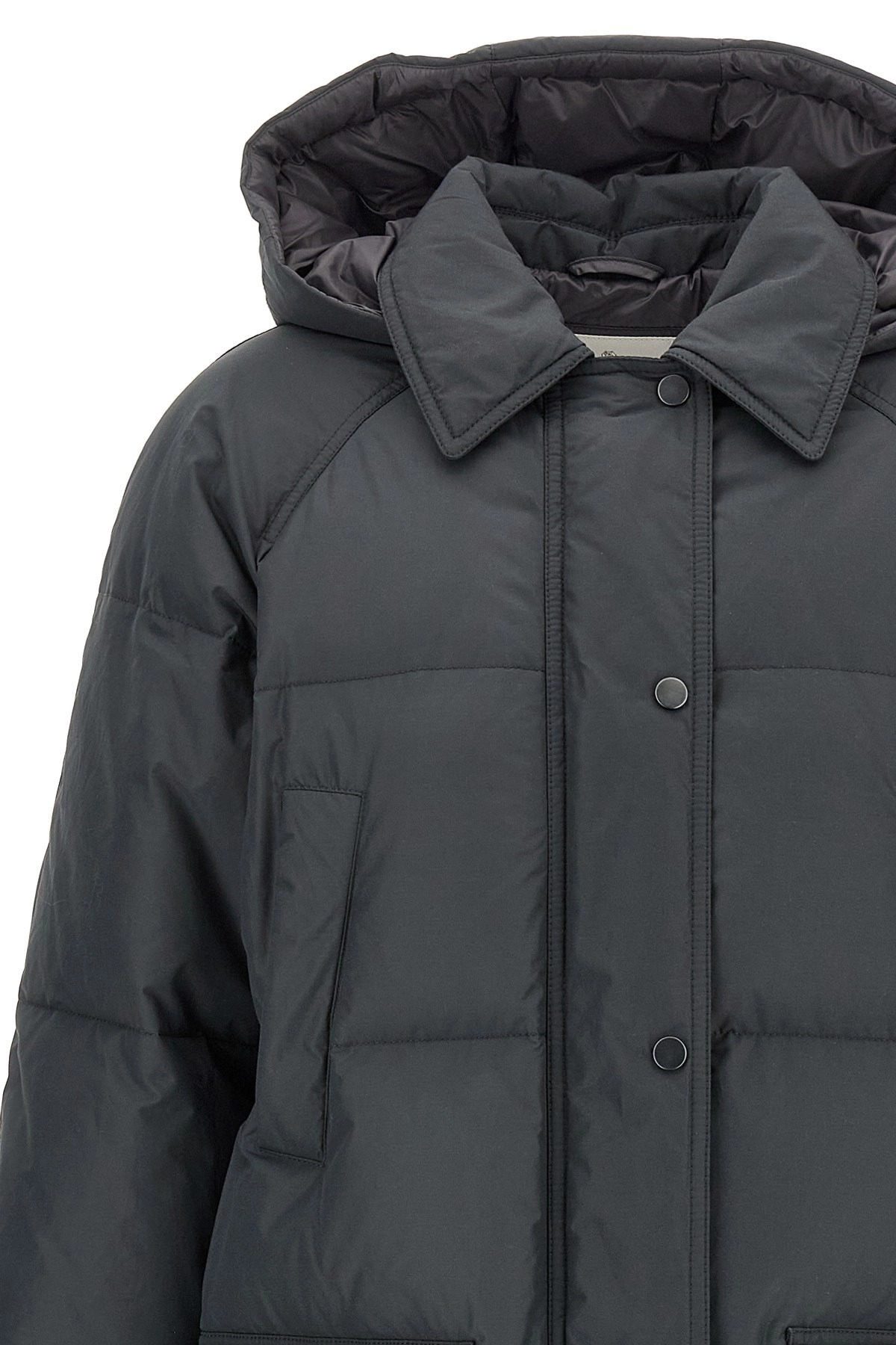 'Shiny Zipper Pull' down jacket - 4