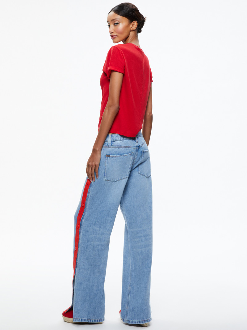ROLA WIDE LEG SNAP SIDE JEAN 3