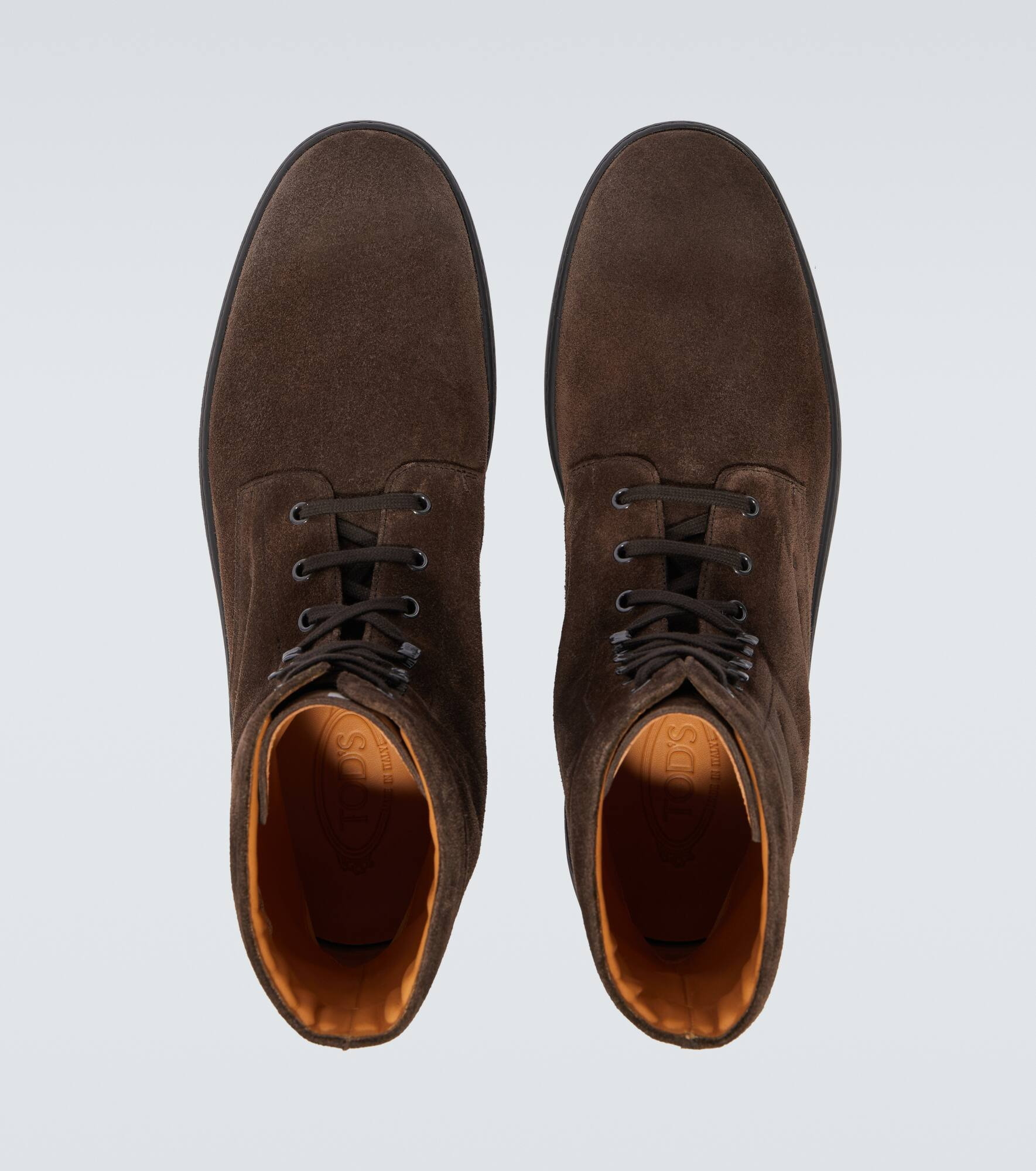 Suede lace-up boots - 4