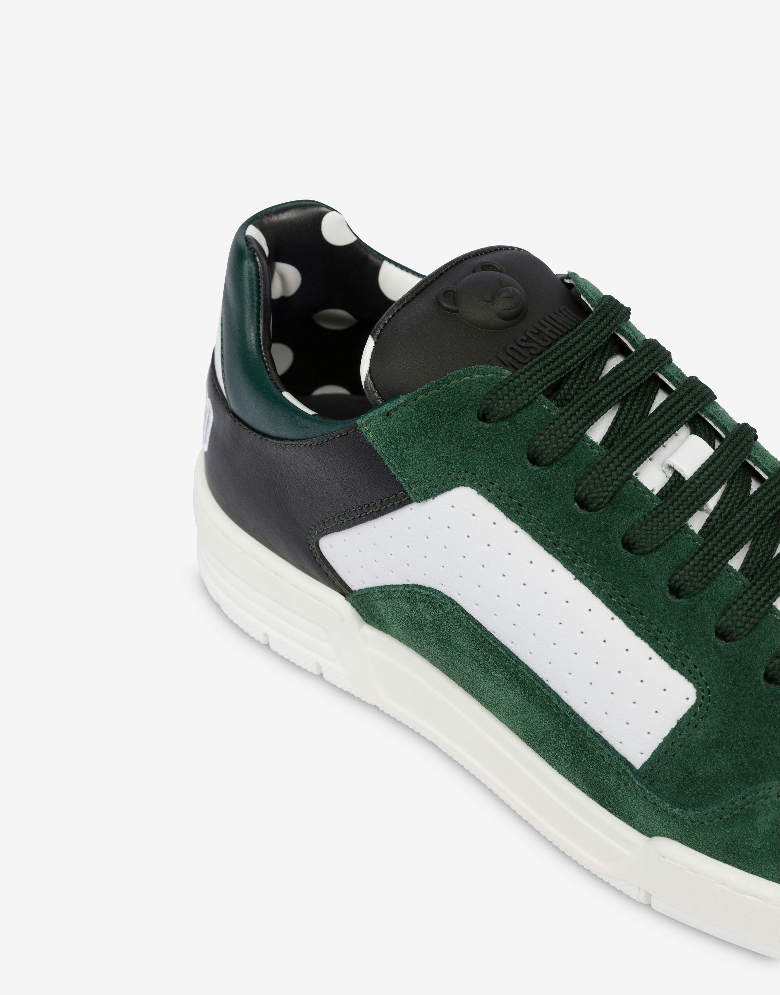 CALFSKIN AND SUEDE STREETBALL SNEAKERS - 4