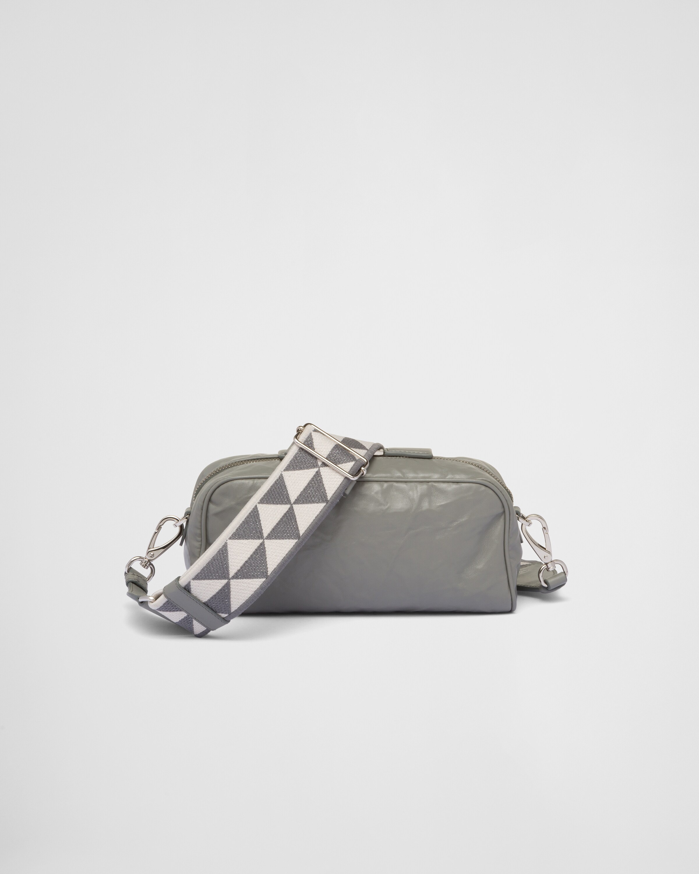 【PRADA】ANTIQUE NAPPA MULTI POKET SHOULDER BAG Prada Nappa Antique Leather Multi-Pocket Shoulder Bag Black