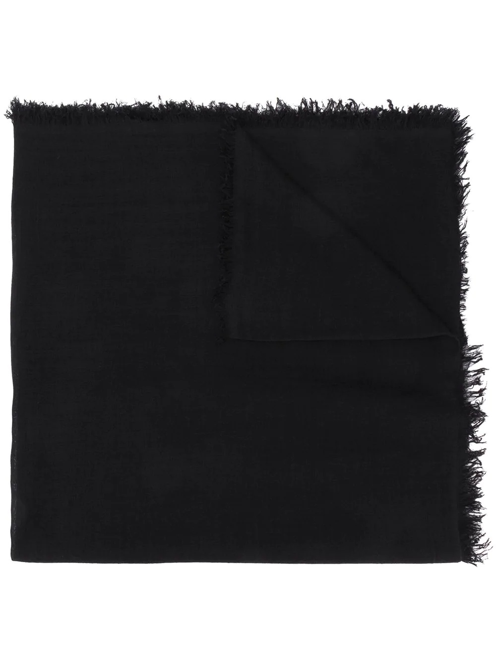 raw edge cashmere scarf - 1