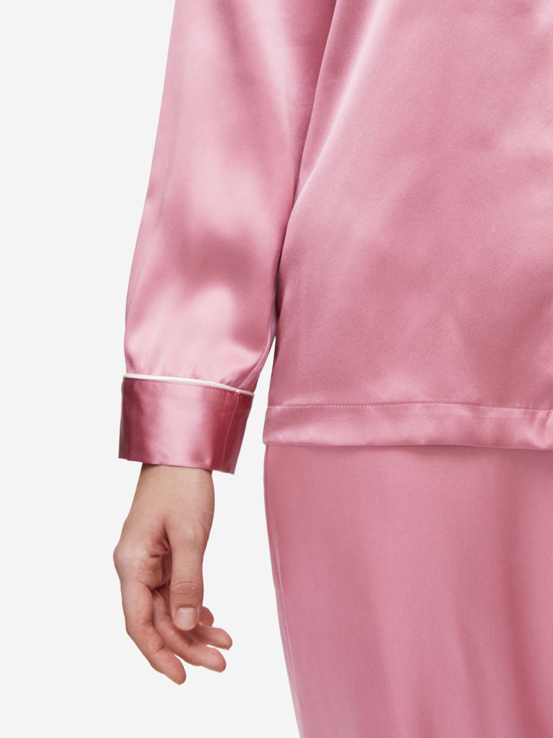 Women's Pyjamas Bailey Silk Satin Rose Pink - 6