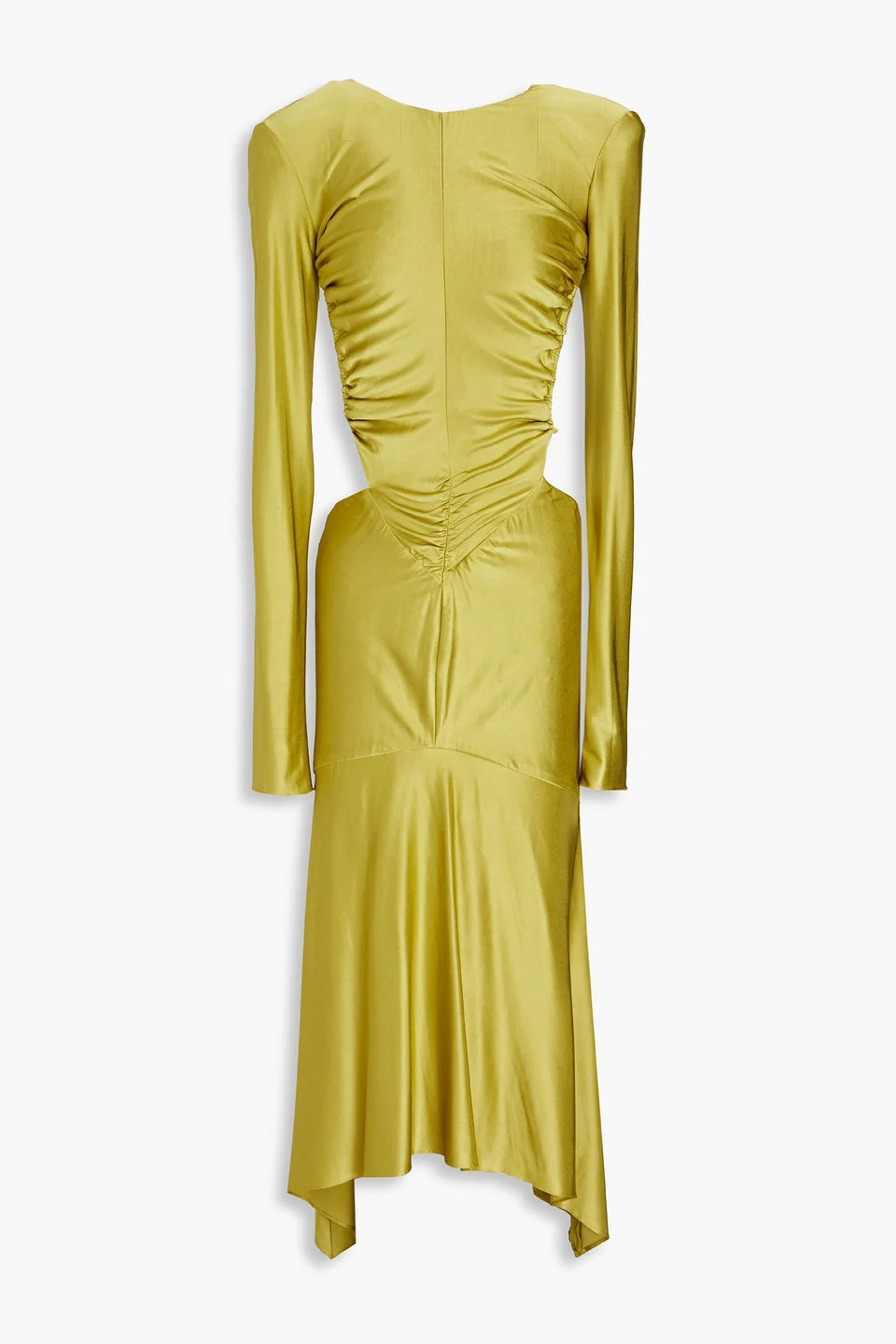 Open-back crystal-embellished stretch-jersey midi dress - 1