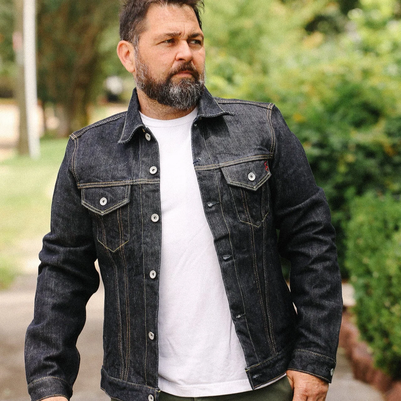 21OZ SELVEDGE DENIM MODIFIED TYPE III JACKET- INDIGO IH-526PJ - 1