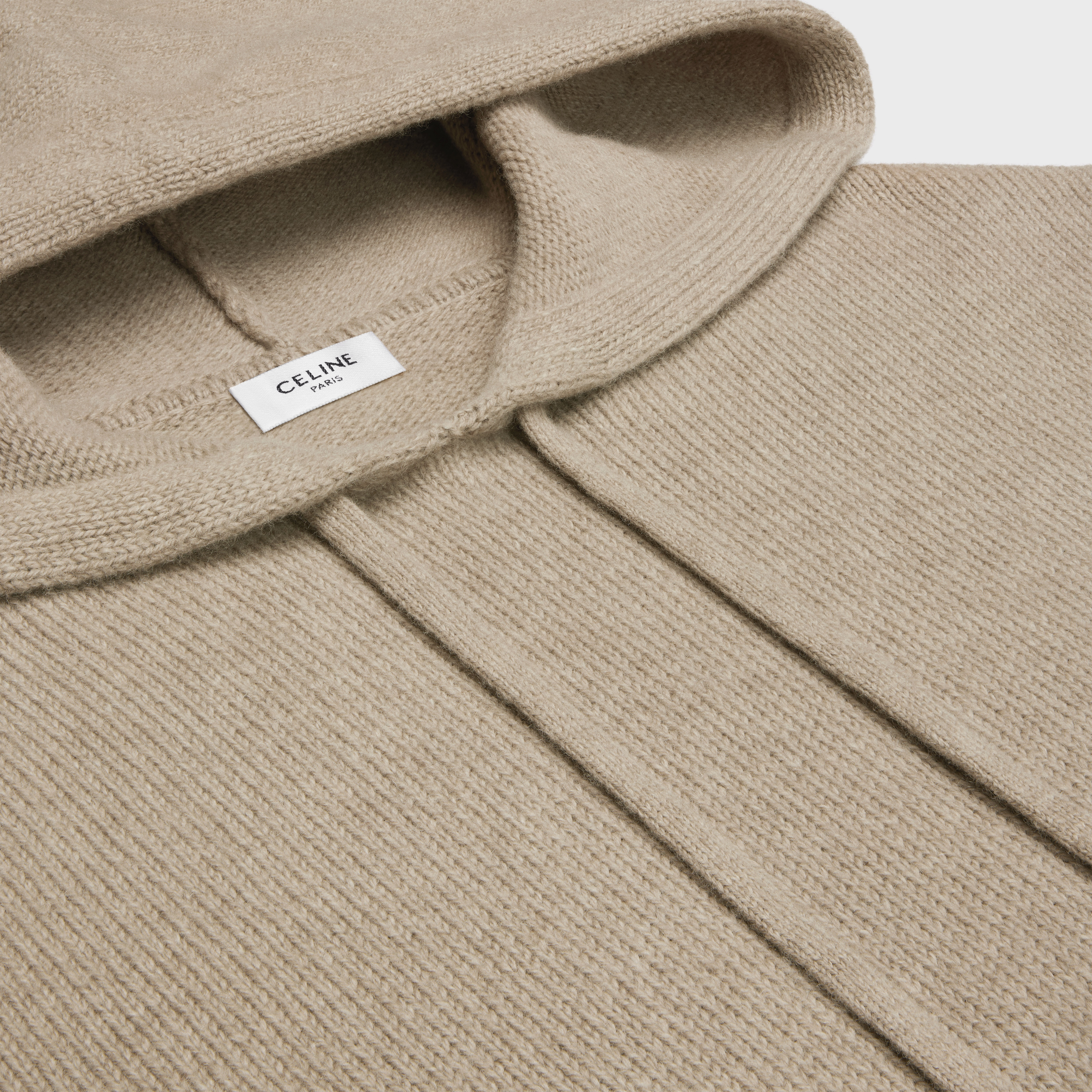 triomphe hooded sweater in wool and cashmere - 3