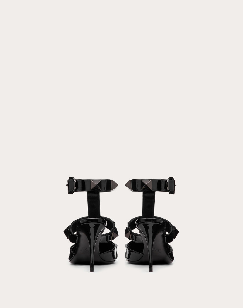 ROMAN STUD PUMP IN PATENT-LEATHER AND TONAL STUDS 80MM 3