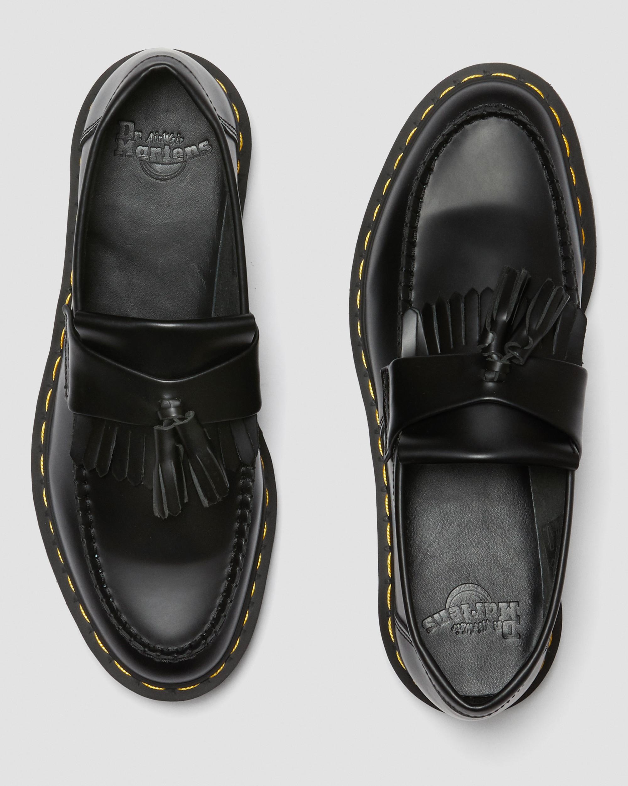Adrian Yellow Stitch Leather Tassel Loafers - 2