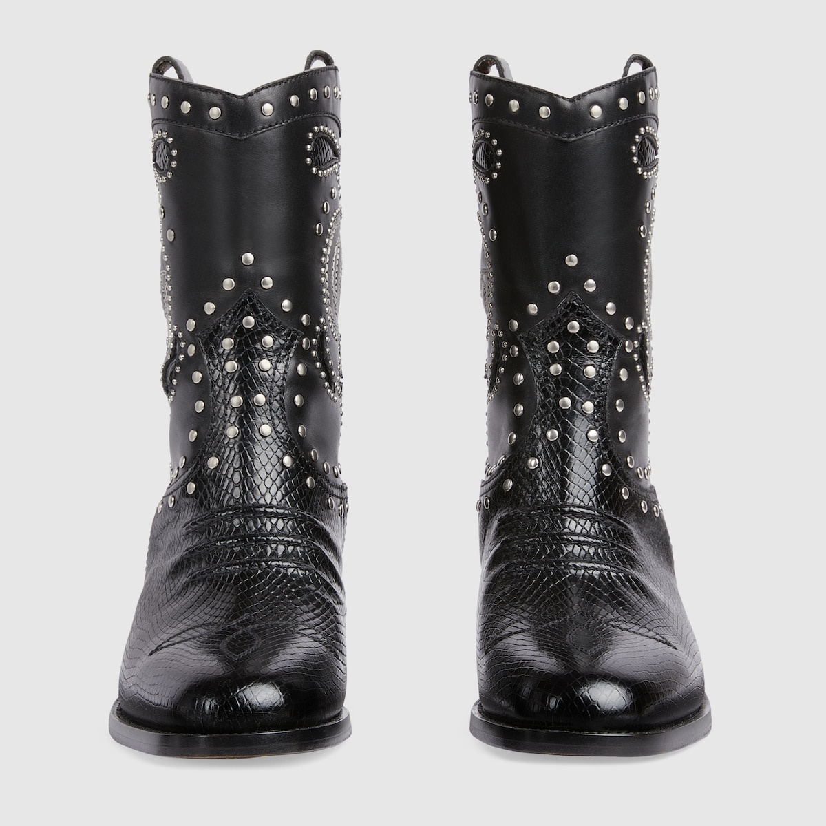 Women's boot with Double G and studs - 4
