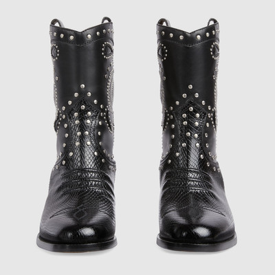 GUCCI Women's boot with Double G and studs outlook
