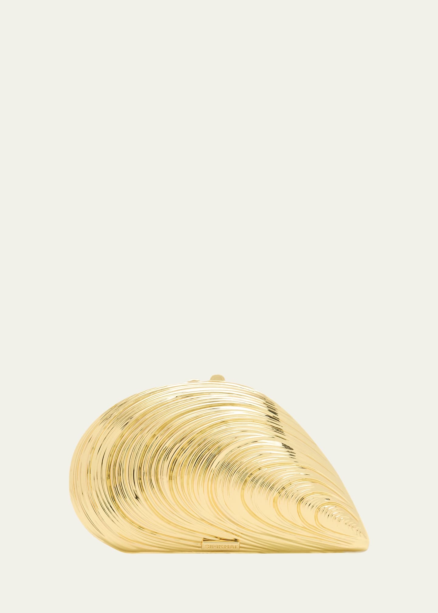 Bridget Mini Metal Oyster Shell Clutch Bag - 1