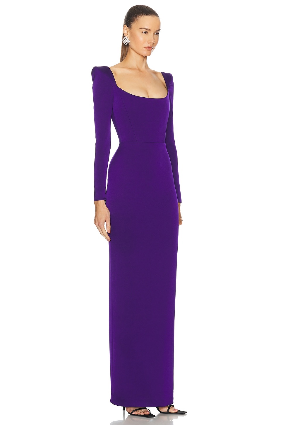Satin Scoop Neck Maxi Dress - 2