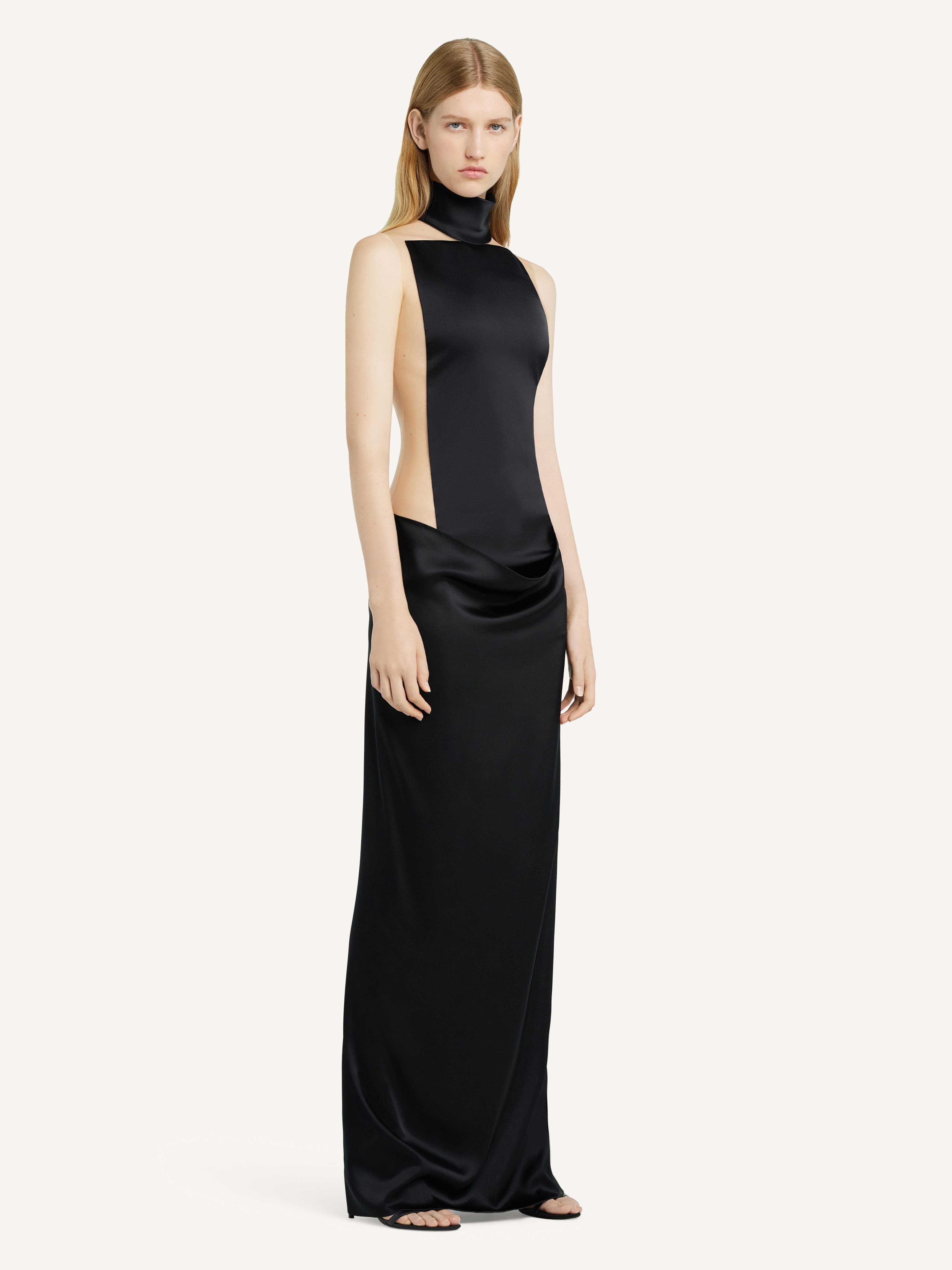 ILLUSION SATIN DRESS - 3