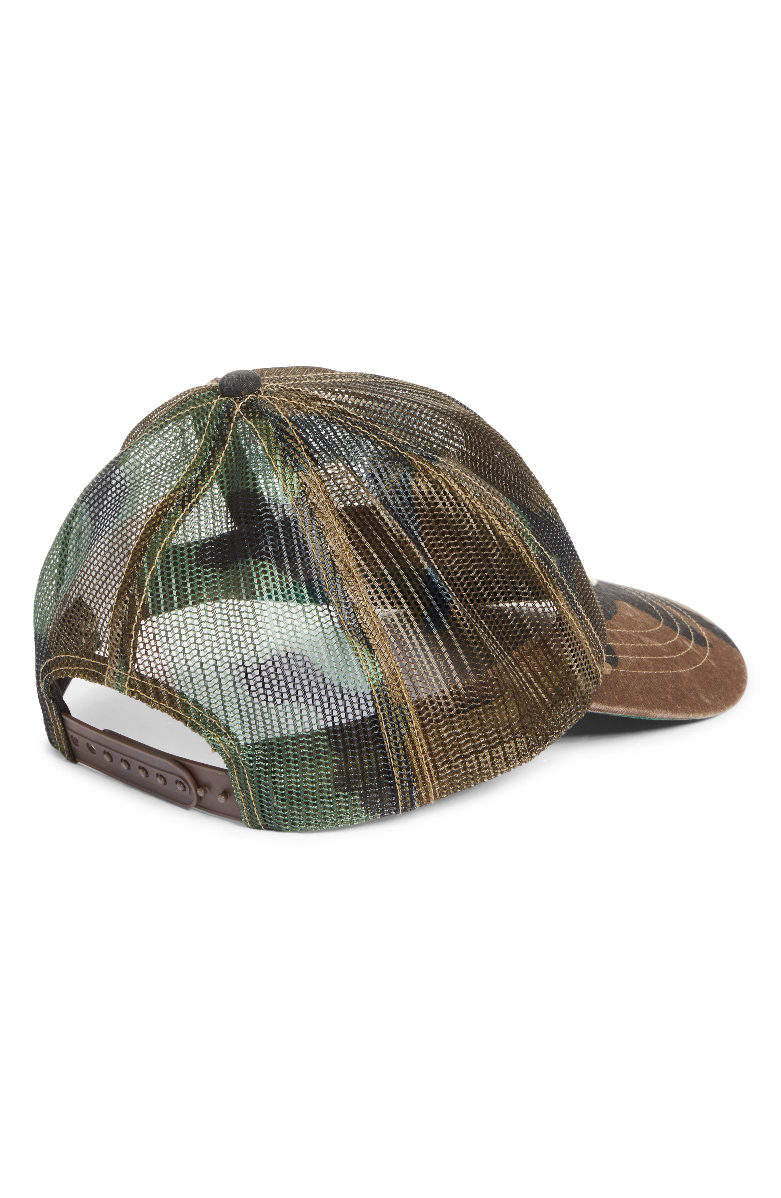 Double RL Logo Patch Camo Print Snapback Trucker Hat in Woodland Camo at Nordstrom - 2
