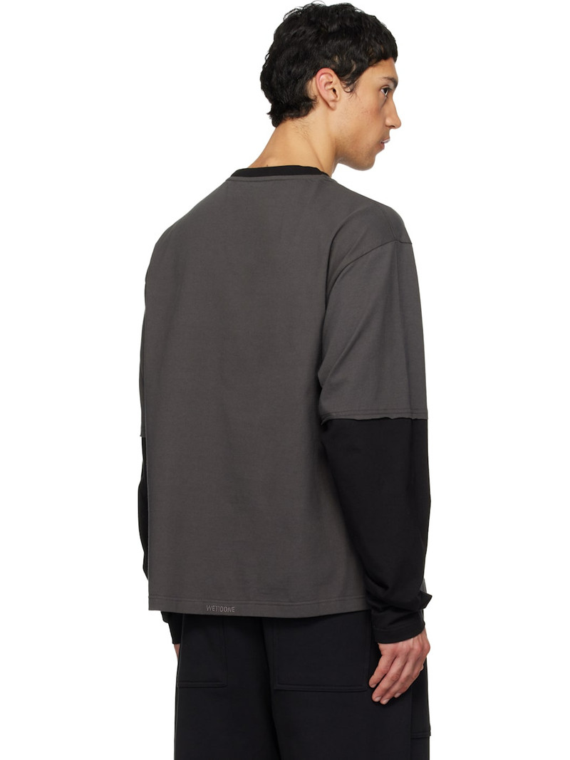 Gray 'WE11DONE' Layered Long-Sleeve T-shirt 3