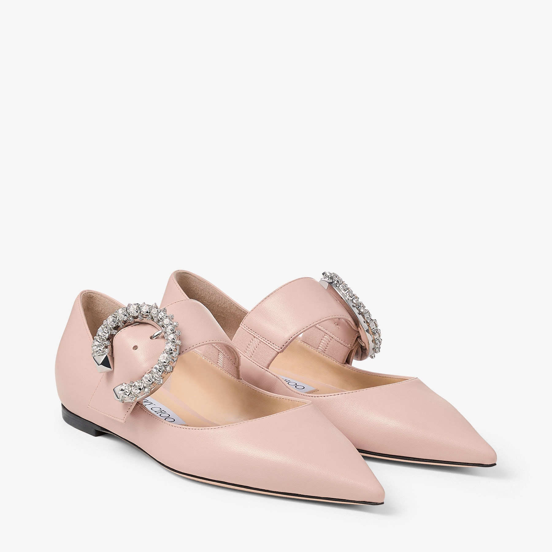 Melva Ballerina
Macaron Nappa Leather d'Orsay Pumps with Crystal Buckle - 2