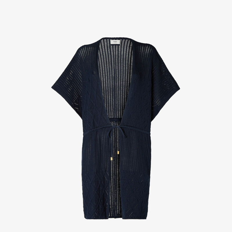 FF Poncho Navy blue cotton poncho 1