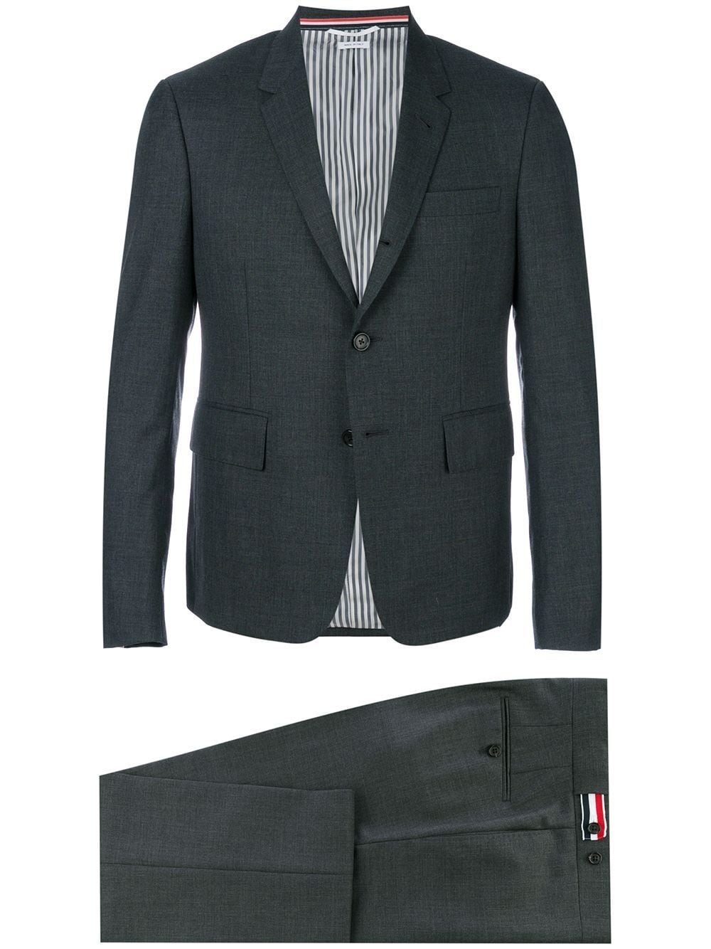 slim-cut single-breasted suit - 1