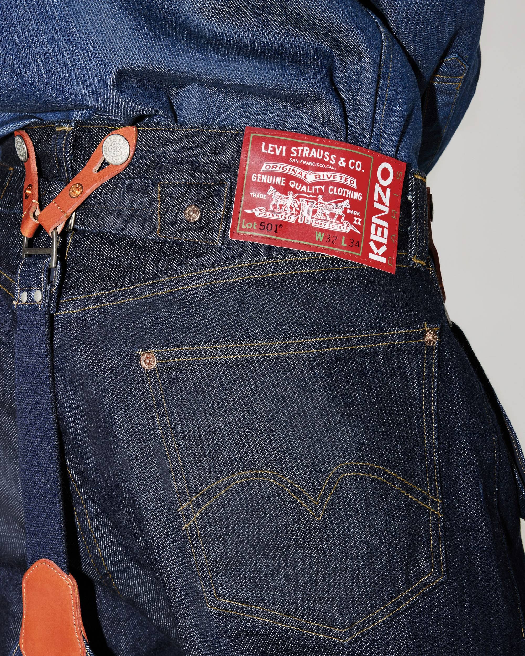 KENZO x LEVI'S® 501® 1933 jeans with braces - 8