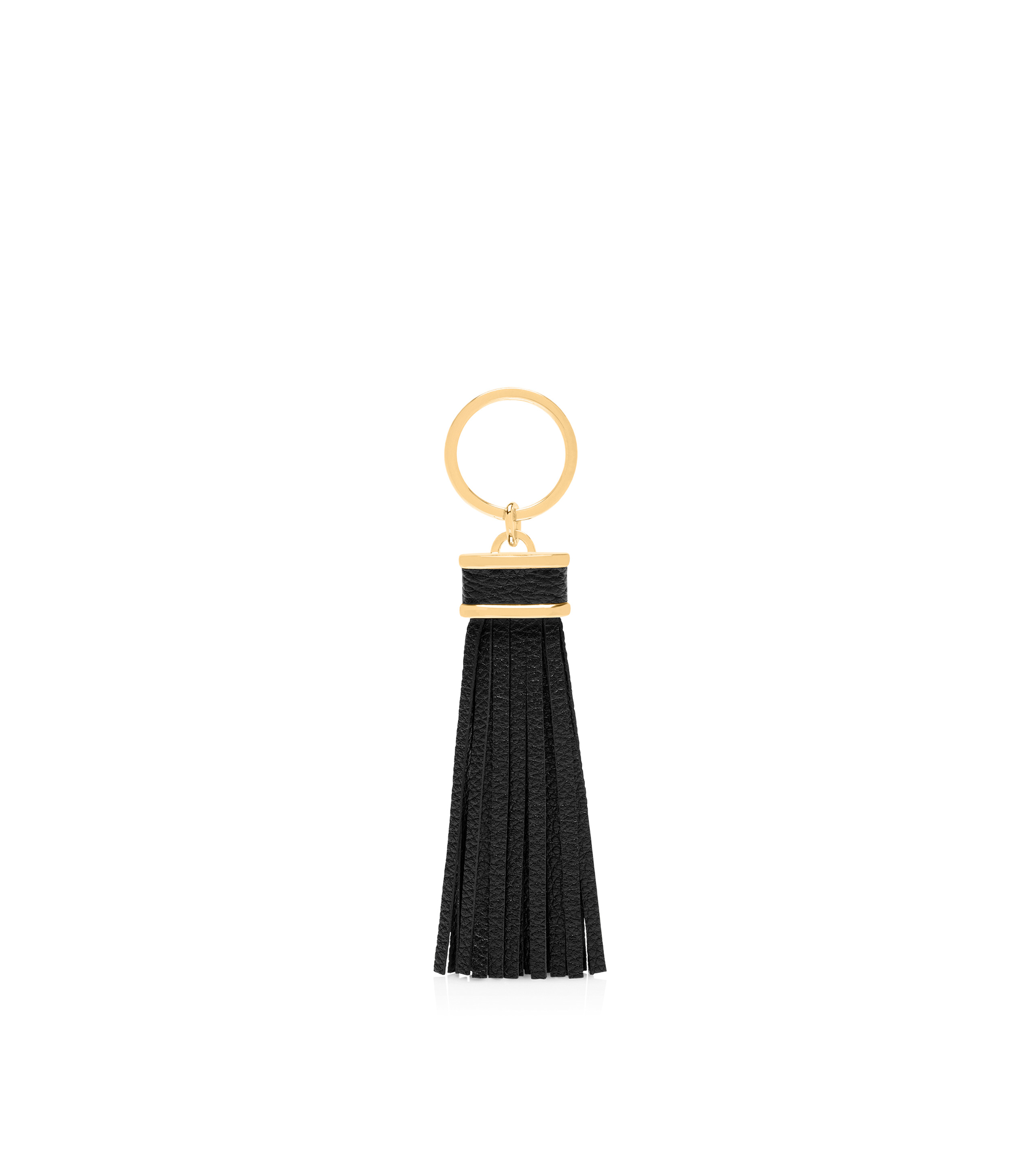 GRAIN LEATHER T TASSEL KEYRING - 2