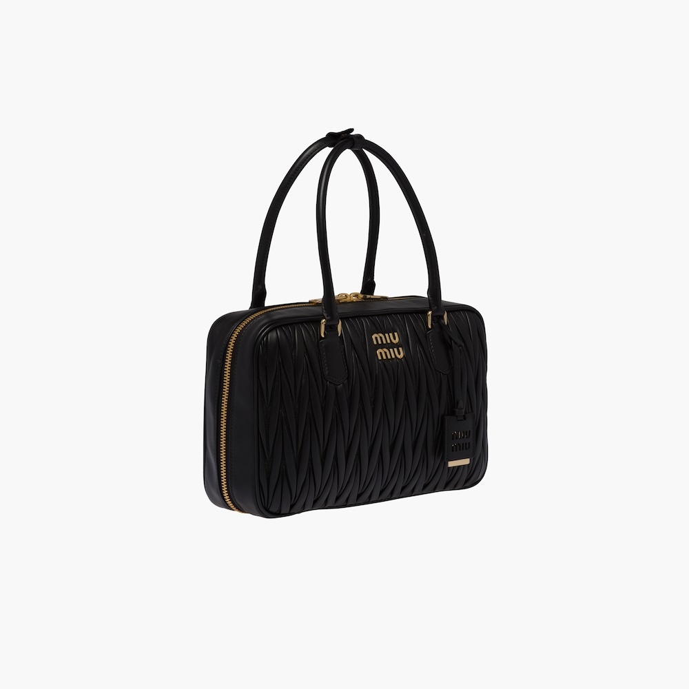 Matelassé nappa leather top-handle bag - 4