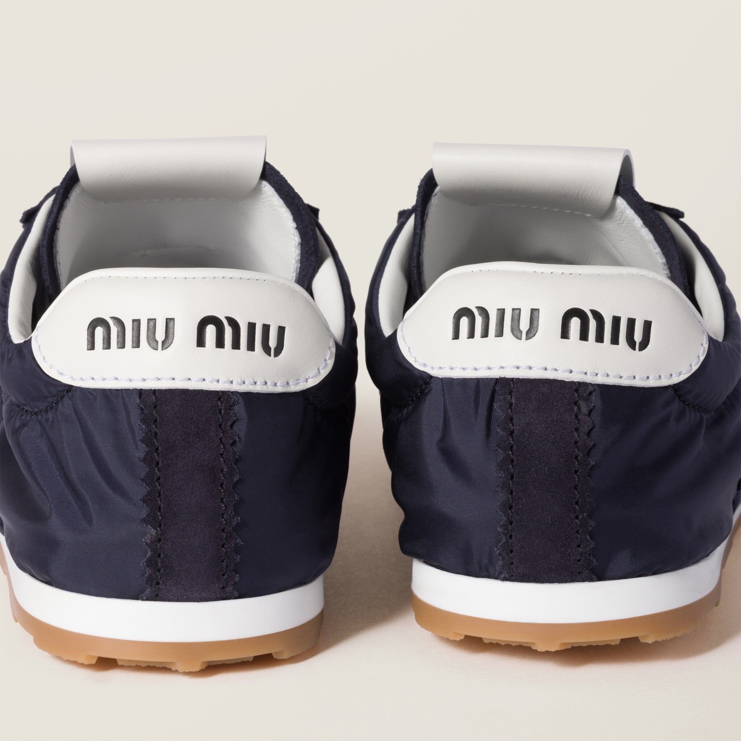Plume technical fabric and suede sneakers - 3