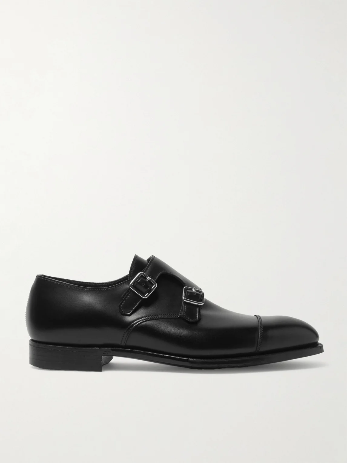 Thomas Cap-Toe Leather Monk-Strap Shoes - 1
