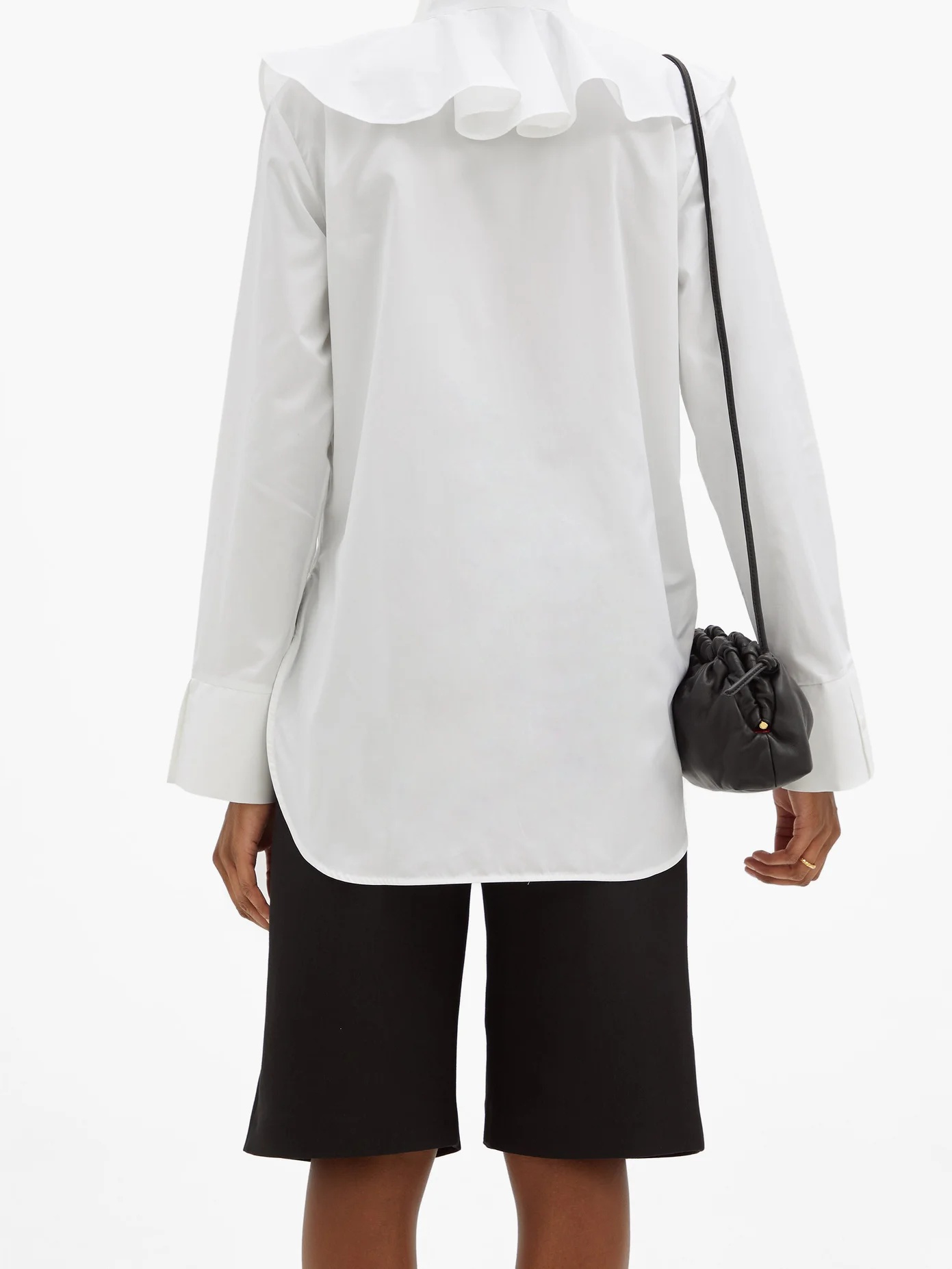 Ruffled cotton-poplin shirt - 5