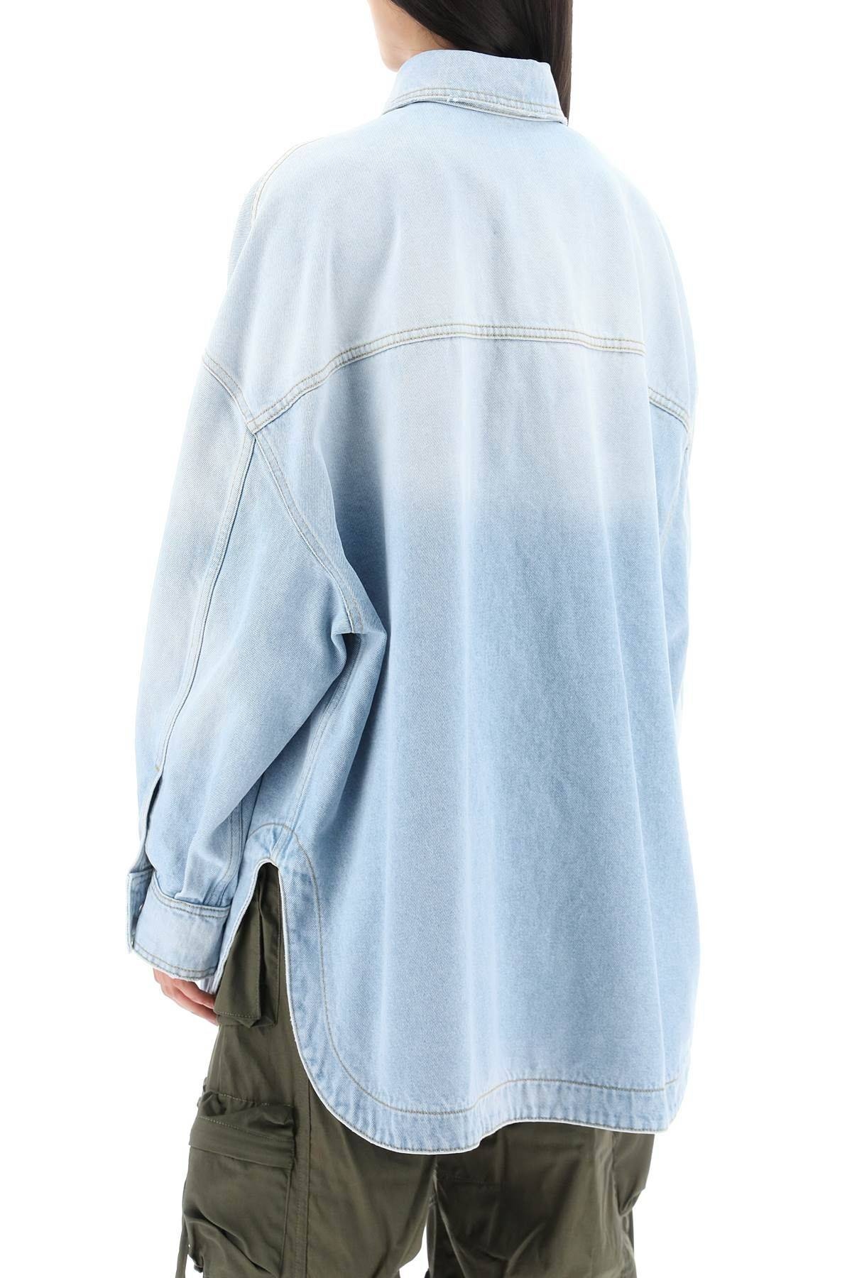 OVERSIZED DENIM OVERSHIRT - 4