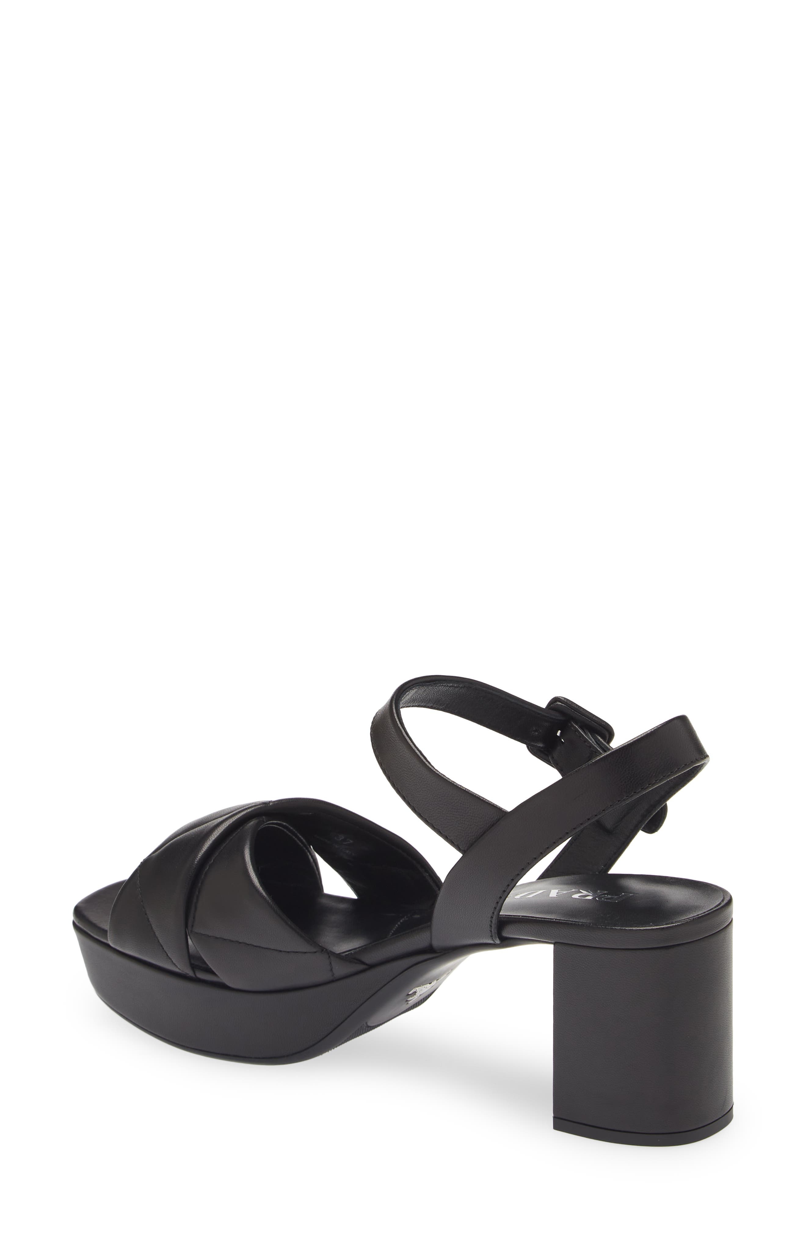 Diagram Quilted Leather Platform Sandal - 2